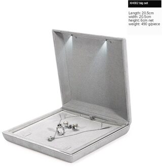 B-LIFE Ring Sieraden Opbergdoos Box Oorbellen Teller Display Props Met Led Voorstel Engagement Wedding p 5