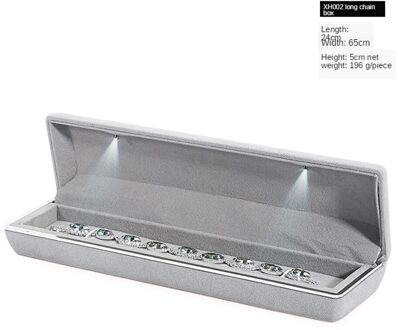 B-LIFE Ring Sieraden Opbergdoos Box Oorbellen Teller Display Props Met Led Voorstel Engagement Wedding p 6