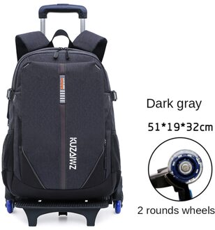 B-LIFE Rolling Rugzak Grote Wielen Rugzak Laptop Trolley Zwart Carry Bagage Compact Rolling Rugzak Voor Business P 1