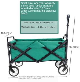 B-LIFE Utility Winkelen Wagon Opvouwbaar Compact Outdoor Tuin Camping Winkelwagen Verwijderbare Stof Bag Travel Kinderwagen