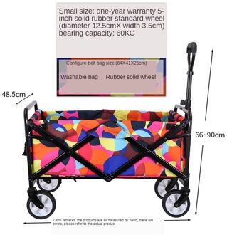 B-LIFE Utility Winkelen Wagon Opvouwbaar Compact Outdoor Tuin Camping Winkelwagen Verwijderbare Stof Bag Travel Kinderwagen