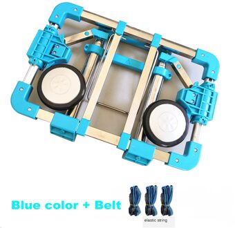 B-LIFE Vouwen Hand Truck Draagbare Dolly Compact Utility Bagage Kar Met 50Kg Zware 4 Wielen Verstelbare Handgreep Voor moving P 2