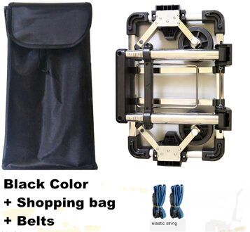 B-LIFE Vouwen Hand Truck Draagbare Dolly Compact Utility Bagage Kar Met 50Kg Zware 4 Wielen Verstelbare Handgreep Voor moving Q 1