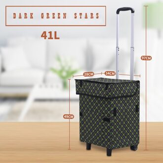 B-LIFE Winkelwagentjes Super Laden Kruidenier Opvouwbare Groenten Zak Met Extra Grote Wasmand Utility Winkelwagen Bonus Verstelbare geel