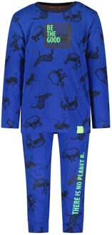 B.Nosy Baby jongens pyjama sleepy animal Blauw - 74