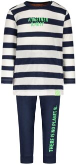 B.Nosy Baby jongens pyjama strepen Blauw - 92