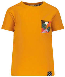 B.Nosy Baby jongens t-shirt keanu sunflower Geel - 92