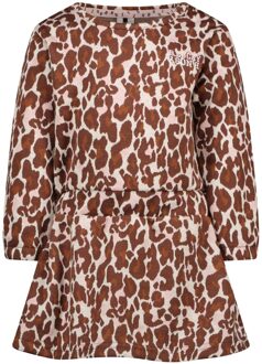 B.Nosy Baby meisjes jurk lucky leopard Bruin - 92