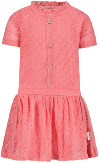 B.Nosy Baby meisjes korte mouwen jurk met kant confetti Roze - 80