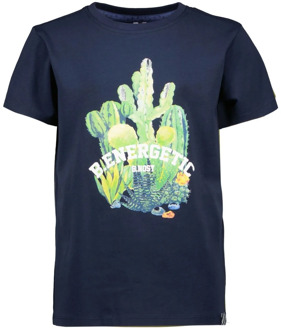 B.Nosy Jongens t-shirt photoprint cactus navy Blauw - 104