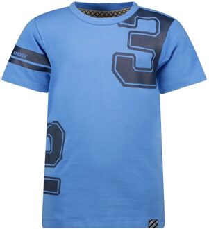 B.Nosy Jongens t-shirt - Puk - Soft blauw - Maat 116