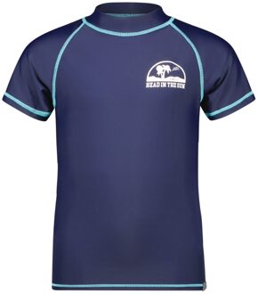 B.Nosy Jongens zwem shirt - Navy blauw - Maat 146/152