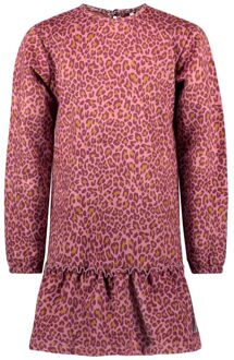 B.Nosy Meisjes jurk panter print roze - Denise - Delight panter - Maat 104