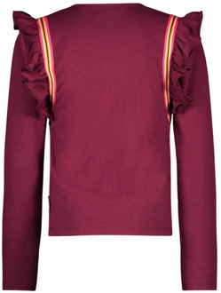 B.Nosy meisjes longsleeve Wijn rood - 104