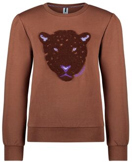 B.Nosy Meisjes sweater bruin - Dina - Cappucino - Maat 158/164