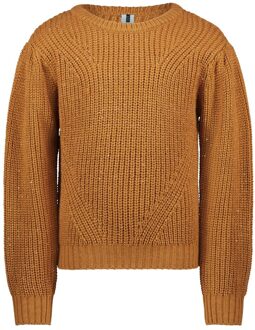 B.Nosy Meisjes sweater bruin - Donna - Amandel - Maat 122/128