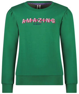 B.Nosy Meisjes sweater elise emerald Groen - 110