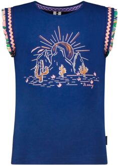 B.Nosy Meisjes t-shirt cactus print lake Blauw - 98