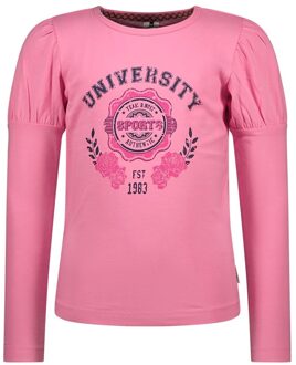 B.Nosy Meisjes t-shirt - Elke - Roze carnation - Maat 134/140
