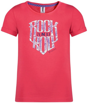 B.Nosy Meisjes t-shirt rock artwork soft Rood - 116