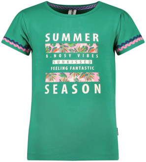 B.Nosy Meisjes t-shirt summer season basil Groen - 104