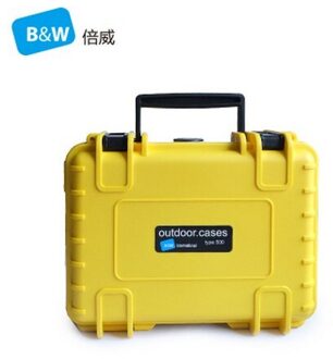 B & W type500 Tool case toolbox slagvast waterdichte beschermende camera case 20*14*80 cm beveiliging apparatuur met pre-cut foam geel met foam