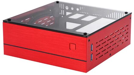 B01 Mini Itx Computer Case Chassis Aluminium/Glas Aktetas Desktop Pc Behuizing Glass B