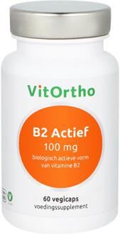 B2 Actief 100 mg - 60 vegicaps - Vitamine B - Voedingssupplement