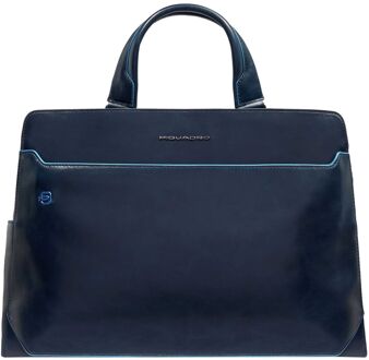 B2 Laptop Shoulderbag 15,6" blue Blauw - H 31 x B 42 x D 14