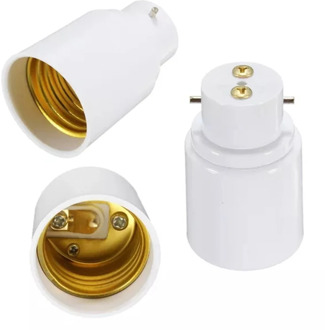 B22 to E27 Screw Socket LED Halogen Light Bulb Lamp Holder Converter Adapter