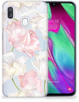 B2Ctelecom A40 Samsung Hoesje Design Lovely Flowers