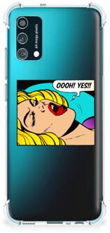 B2Ctelecom Anti Shock Bumper Case Samsung Galaxy M02s | A02s Smartphone hoesje met doorzichtige rand Popart Oh Yes