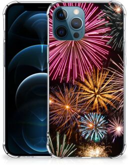 B2Ctelecom Anti-shock Hoesje met foto iPhone 12 | 12 Pro Telefoon Hoesje met doorzichtige rand Vuurwerk