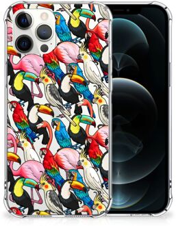 B2Ctelecom Anti-shock Hoesje met foto iPhone 12 Pro Max Telefoon Hoesje met doorzichtige rand Birds