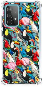 B2Ctelecom Anti-shock Hoesje met foto Samsung Galaxy A52 4G/5G Telefoon Hoesje met doorzichtige rand Birds