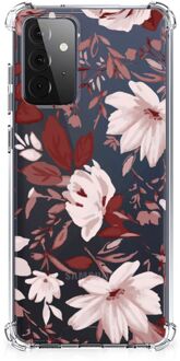 B2Ctelecom Anti Shock Hoesje Samsung Galaxy A72 4G/5G GSM Hoesje met doorzichtige rand Watercolor Flowers