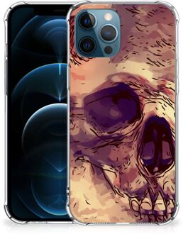 B2Ctelecom Anti Shock hybrid Case iPhone 12 | 12 Pro Telefoonhoesje  met doorzichtige rand Skullhead