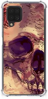 B2Ctelecom Anti Shock hybrid Case Samsung Galaxy A12 Telefoonhoesje  met doorzichtige rand Skullhead