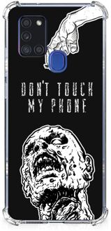 B2Ctelecom Anti Shock hybrid Case Samsung Galaxy A21s GSM Hoesje met doorzichtige rand Zombie