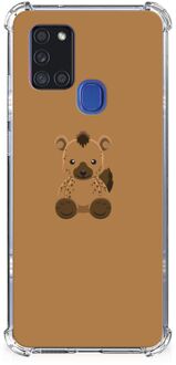 B2Ctelecom Anti Shock hybrid Case Samsung Galaxy A21s TPU Silicone Hoesje met transparante rand Baby Hyena