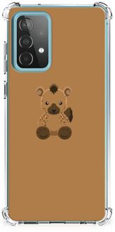 B2Ctelecom Anti Shock hybrid Case Samsung Galaxy A52 4G/5G TPU Silicone Hoesje met transparante rand Baby Hyena