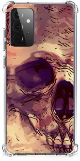 B2Ctelecom Anti Shock hybrid Case Samsung Galaxy A72 4G/5G Telefoonhoesje  met doorzichtige rand Skullhead