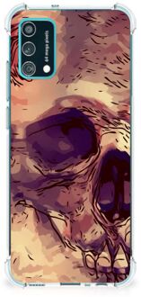 B2Ctelecom Anti Shock hybrid Case Samsung Galaxy M02s | A02s Telefoonhoesje  met doorzichtige rand Skullhead