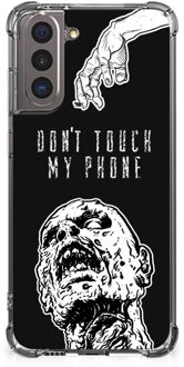 B2Ctelecom Anti Shock hybrid Case Samsung Galaxy S21 GSM Hoesje met doorzichtige rand Zombie