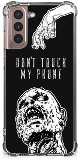 B2Ctelecom Anti Shock hybrid Case Samsung Galaxy S21 Plus GSM Hoesje met doorzichtige rand Zombie