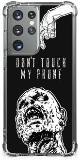 B2Ctelecom Anti Shock hybrid Case Samsung Galaxy S21 Ultra GSM Hoesje met doorzichtige rand Zombie