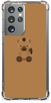 B2Ctelecom Anti Shock hybrid Case Samsung Galaxy S21 Ultra TPU Silicone Hoesje met transparante rand Baby Hyena