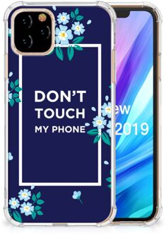 B2Ctelecom Apple iPhone 11 Pro Anti Shock Case Flowers Blue DTMP