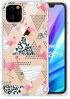 B2Ctelecom Apple iPhone 11 Pro Case Anti-shock Flamingo Triangle