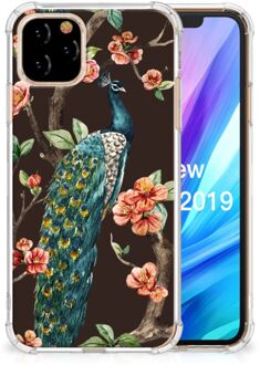 B2Ctelecom Apple iPhone 11 Pro Case Anti-shock Pauw met Bloemen